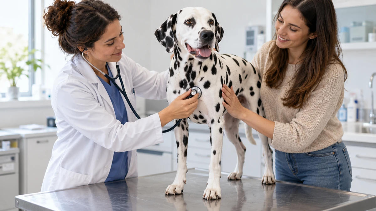 Dalmaçyalı köpek — veteriner kontrolü
